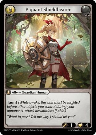 Piquant Shieldbearer (092) - Radiant Origins Pantheon
