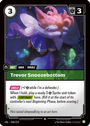 Trevor Snoozebottom (048/219) CN - Unleashed Foil