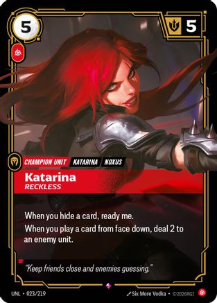Katarina - Reckless (023/219) CN - Unleashed Foil