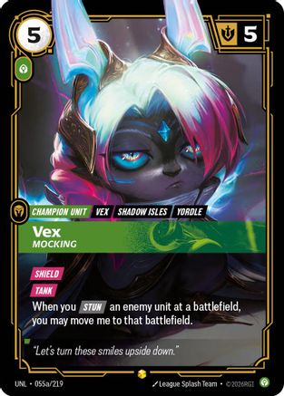 Vex - Mocking (Alternate Art) (055a/219) CN - Unleashed Foil