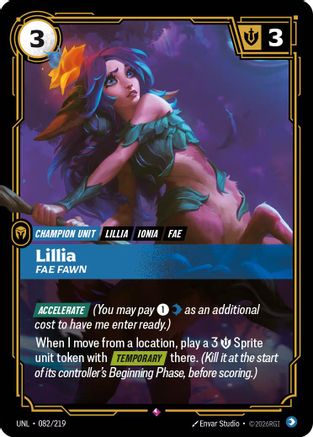 Lillia - Fae Fawn (082/219) CN - Unleashed Foil