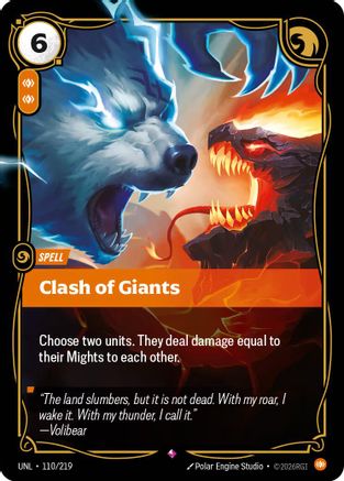 Clash of Giants (110/219) CN - Unleashed Foil