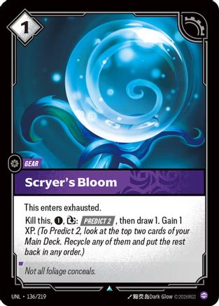 Scryer's Bloom (136/219) CN - Unleashed Foil