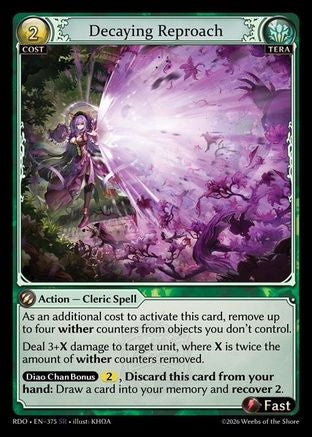 Decaying Reproach (375) - Radiant Origins Foil