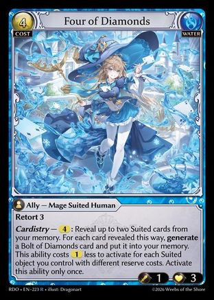 Four of Diamonds (223) - Radiant Origins Foil