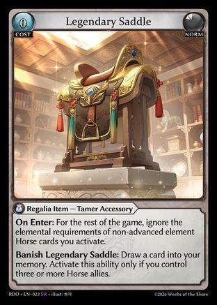 Legendary Saddle (023) - Radiant Origins Foil