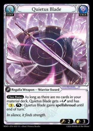 Quietus Blade (033) - Radiant Origins