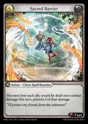 Sacred Barrier (134) - Radiant Origins Foil