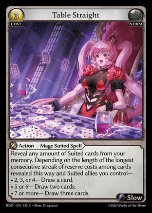 Table Straight (155) - Radiant Origins Foil