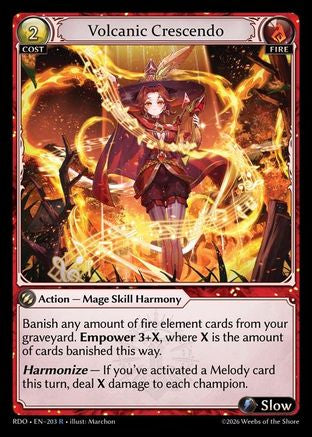 Volcanic Crescendo (203) - Radiant Origins Foil