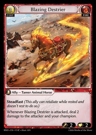 Blazing Destrier (Curio Foil) (173) - Radiant Origins Foil