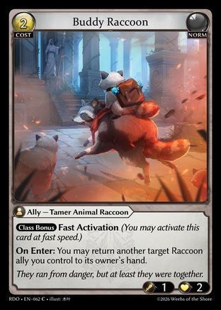 Buddy Raccoon (Curio Foil) (062) - Radiant Origins Foil