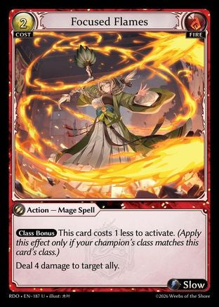 Focused Flames (Curio Foil) (187) - Radiant Origins Foil