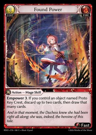 Found Power (Curio Foil) (188) - Radiant Origins Foil