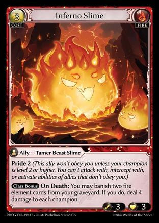 Inferno Slime (Curio Foil) (192) - Radiant Origins Foil