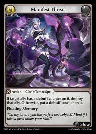 Manifest Threat (Curio Foil) (095) - Radiant Origins Foil