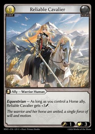 Reliable Cavalier (Curio Foil) (129) - Radiant Origins Foil