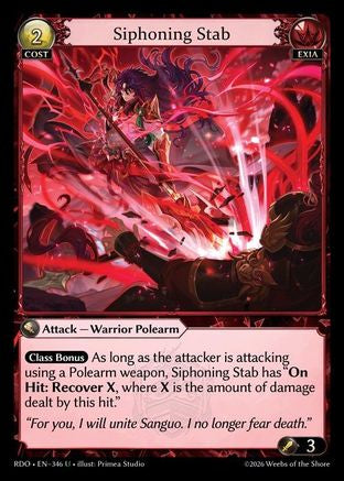 Siphoning Stab (Curio Foil) (346) - Radiant Origins Foil