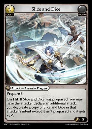 Slice and Dice (Curio Foil) (145) - Radiant Origins Foil