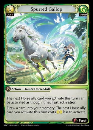 Spurred Gallop (Curio Foil) (286) - Radiant Origins Foil