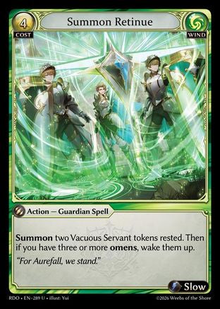 Summon Retinue (Curio Foil) (289) - Radiant Origins Foil