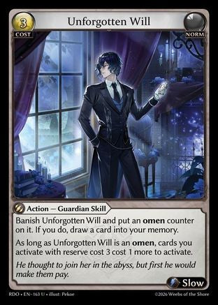 Unforgotten Will (Curio Foil) (163) - Radiant Origins Foil