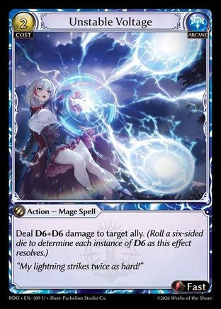 Unstable Voltage (Curio Foil) (309) - Radiant Origins Foil