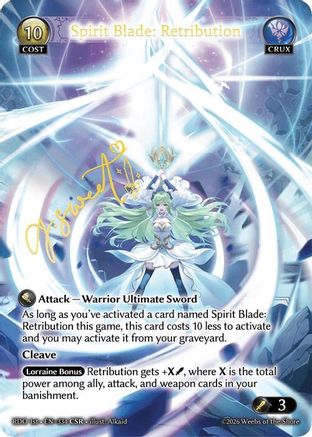 Spirit Blade: Retribution (CSR) (334) - Radiant Origins Foil