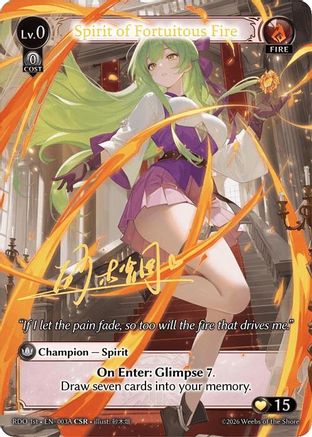 Spirit of Fortuitous Fire (003A) (003A) - Radiant Origins Foil