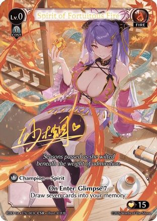 Spirit of Fortuitous Fire (003C) (003C) - Radiant Origins Foil