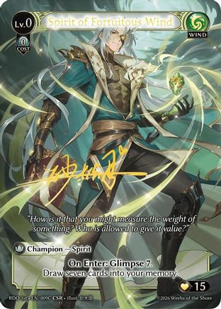 Spirit of Fortuitous Wind (009C) (009C) - Radiant Origins Foil