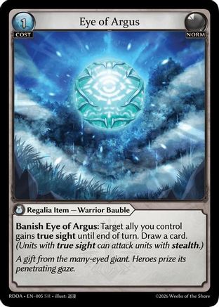 Eye of Argus (005) - Radiant Origins Foil