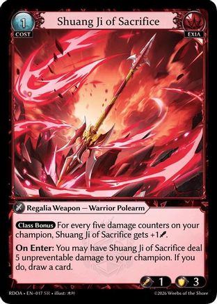Shuang Ji of Sacrifice (017) - Radiant Origins Foil