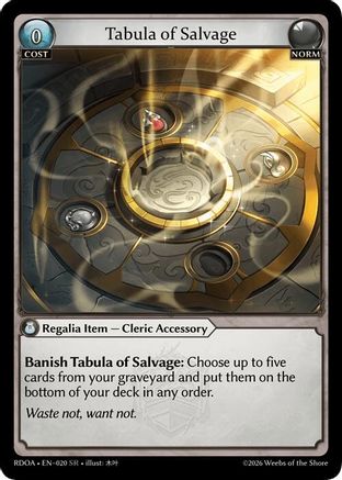 Tabula of Salvage (020) - Radiant Origins Foil