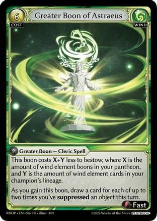 Greater Boon of Astraeus (006) - Radiant Origins Pantheon