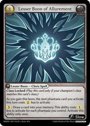 Lesser Boon of Allurement (016) - Radiant Origins Pantheon