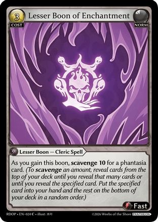 Lesser Boon of Enchantment (024) - Radiant Origins Pantheon