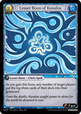 Lesser Boon of Kanaloa (028) - Radiant Origins Pantheon