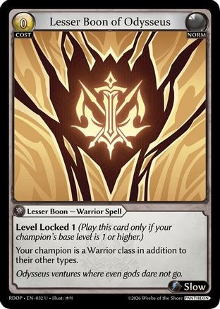 Lesser Boon of Odysseus (032) - Radiant Origins Pantheon
