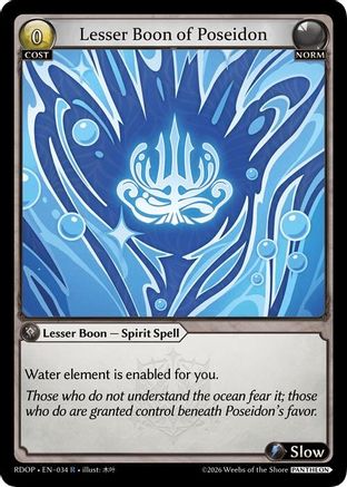 Lesser Boon of Poseidon (034) - Radiant Origins Pantheon