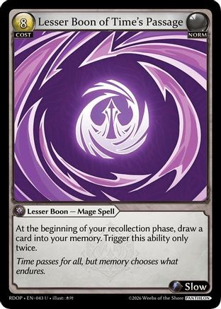 Lesser Boon of Time's Passage (043) - Radiant Origins Pantheon