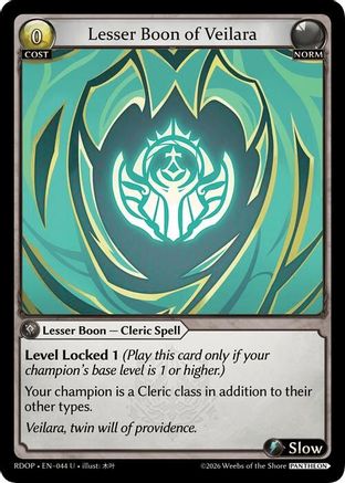 Lesser Boon of Veilara (044) - Radiant Origins Pantheon