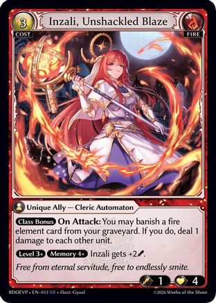 Inzali, Unshackled Blaze (013) - Radiant Origins Event Pack
