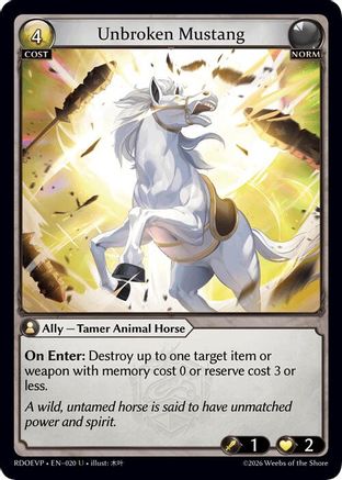 Unbroken Mustang (020) - Radiant Origins Event Pack Foil