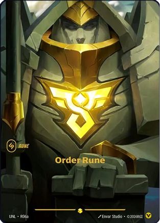 Order Rune (Alternate Art) (R06a) - Unleashed Foil