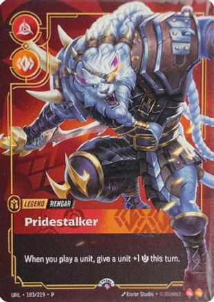 Rengar, Pridestalker (Metal) (Prize Wall) (183/219) - Riftbound Organized Play Promotional Cards