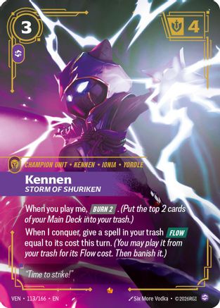 Kennen, Storm of Shuriken (113/166) - Vendetta Foil