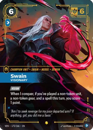 Swain, Visionary (Overnumbered) (173/166) - Vendetta Foil