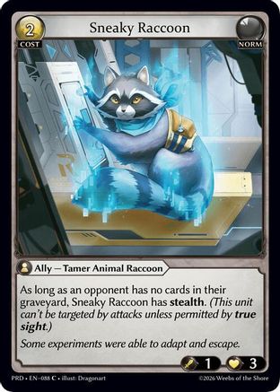 Sneaky Raccoon (Interference Curio Foil) (088) - asphodelparadise Foil