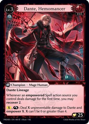 Dante, Hemomancer (005) - asphodelparadise Starter Decks